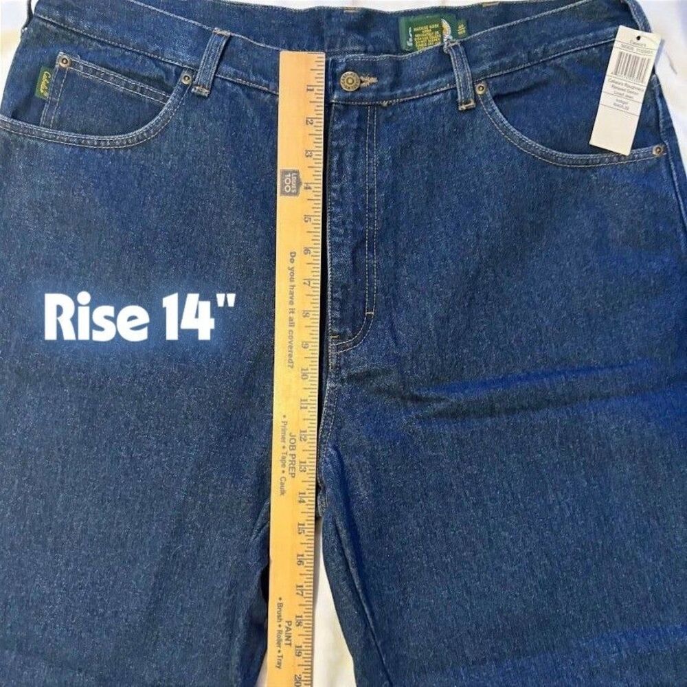 Cabela's Roughneck Relaxed Denim Flannel Lined Jeans 40 Reg 40x30 NWT - Picture 3 of 8